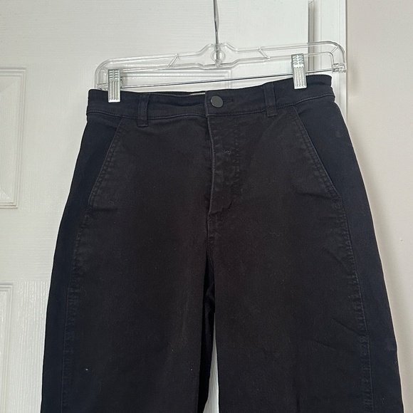 Everlane Straight Leg Size 0 Black Jeans Regular Length Organic Cotton - Picture 2 of 8